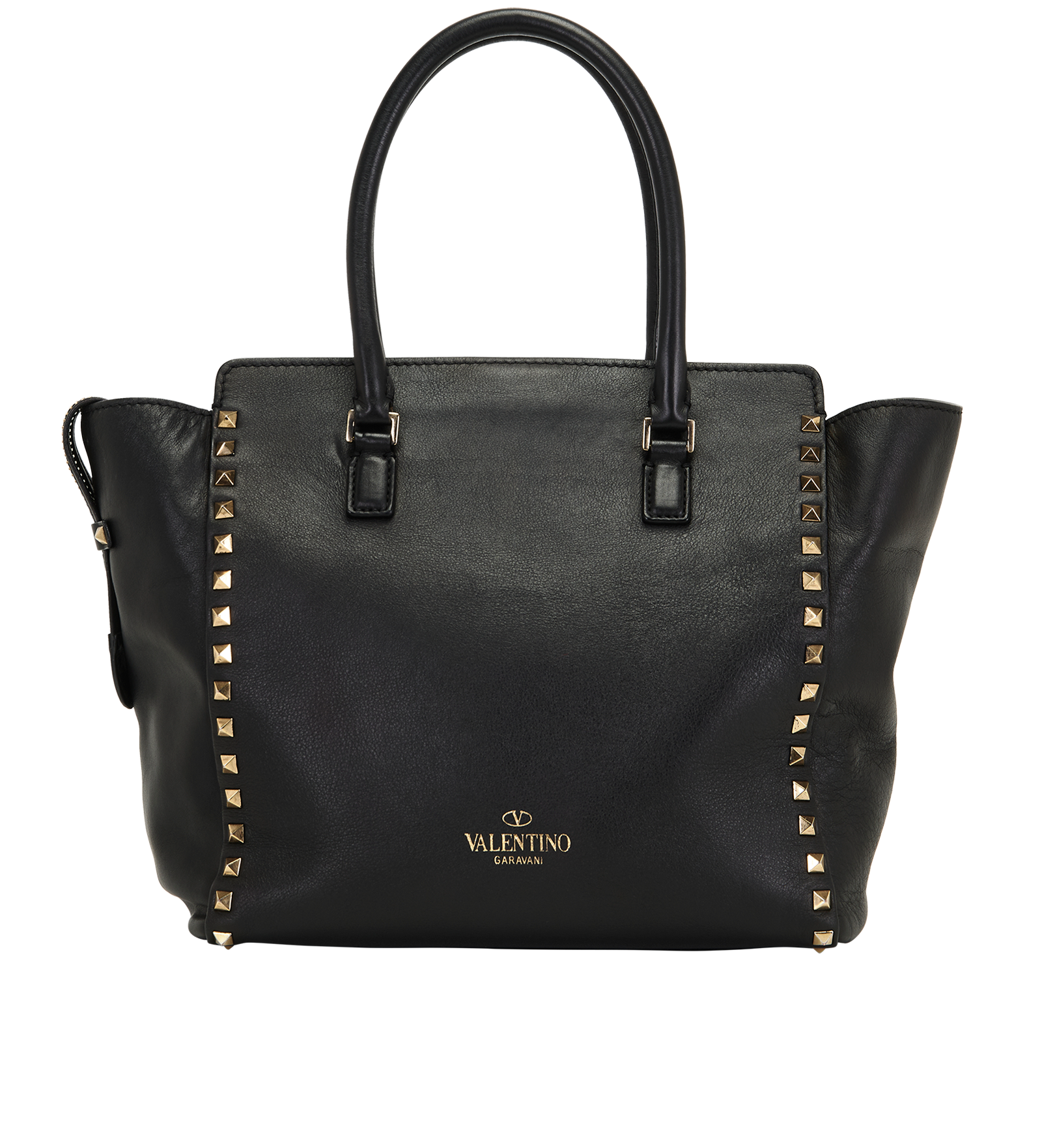 Rockstud Tote, &pound;395, Handbags, Black, Leather, Back view